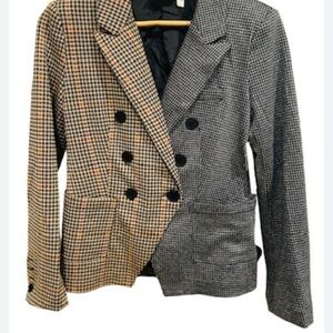 Women's Houndstooth Double-Breasted Blazer XL